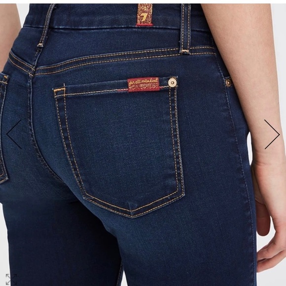 7 For All Mankind The Skinny Jean - Deep Dark Blue - Picture 4 of 11